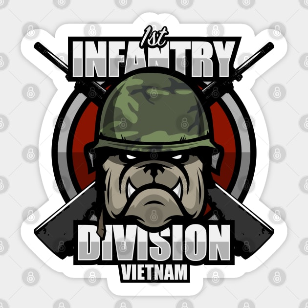 1st Infantry Division Vietnam Sticker by TCP